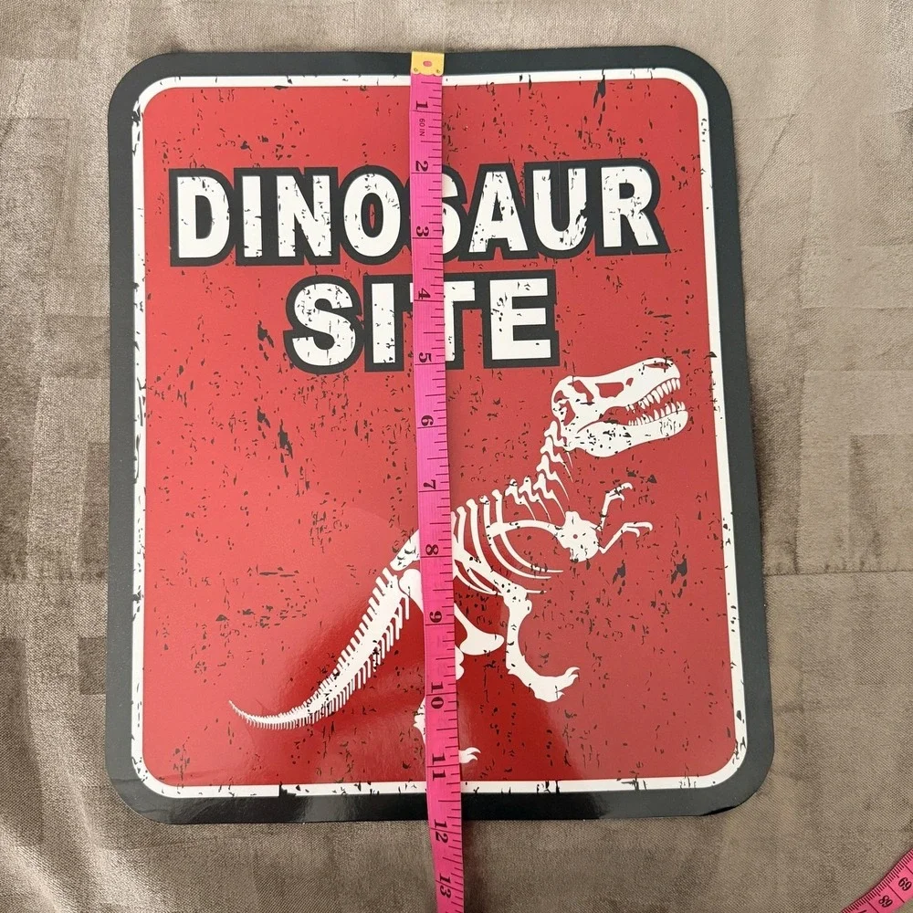 Dinosaur‎ Area Keep Out Dinosaur Site Metal Signs Set Of 2 Kids Room Decor Theme
